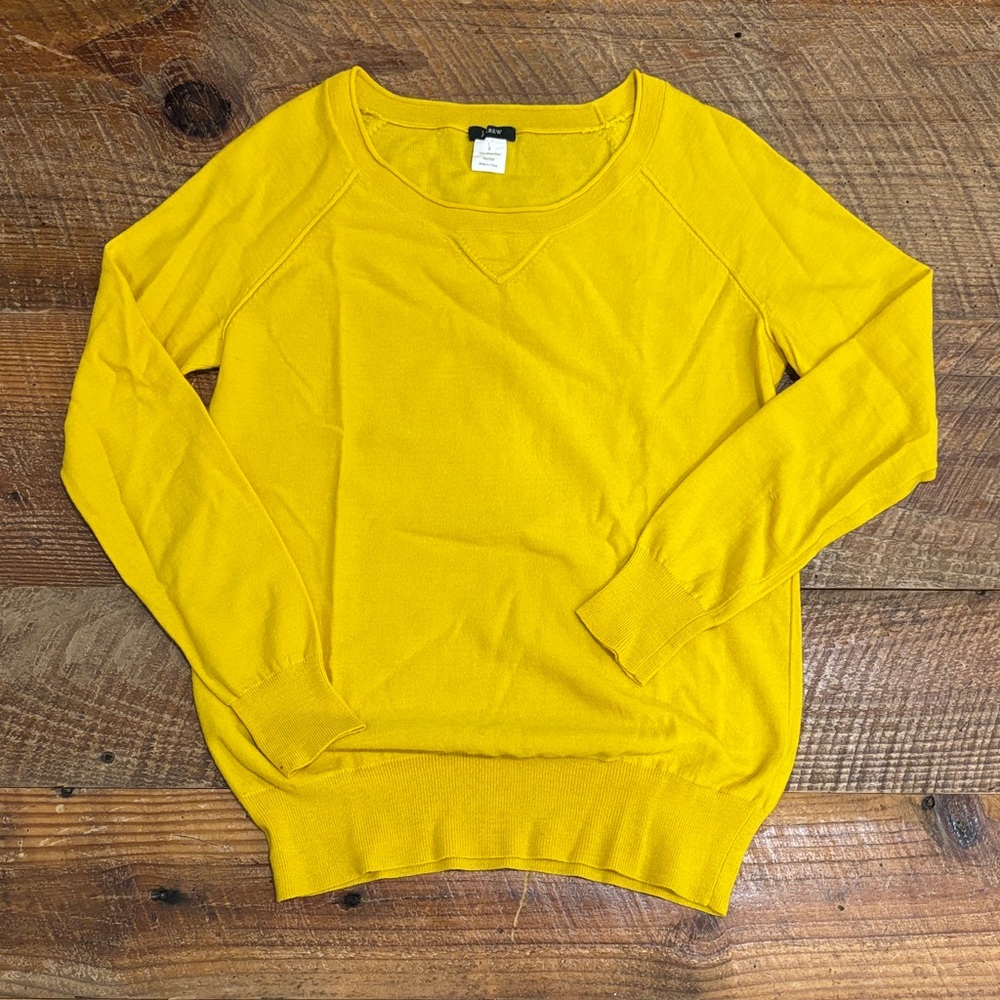 J. Crew Vibrant Yellow Crew Neck Sweater